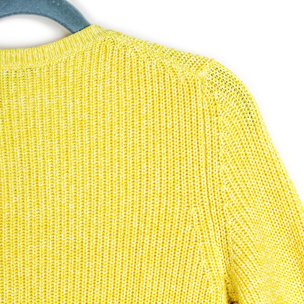 Talbots Daffodil Yellow Cotton Medium Knit Sweater - Picture 4 of 8
